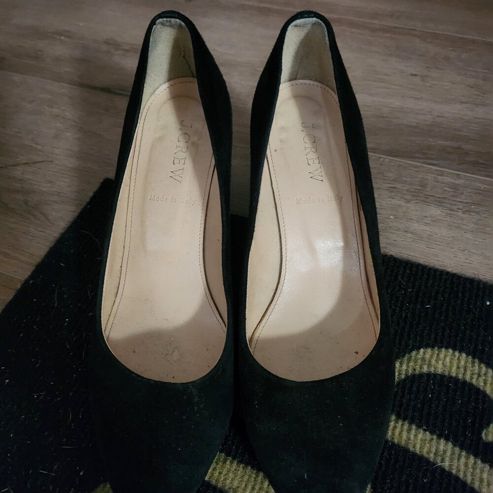 Black J.Crew heels wedge